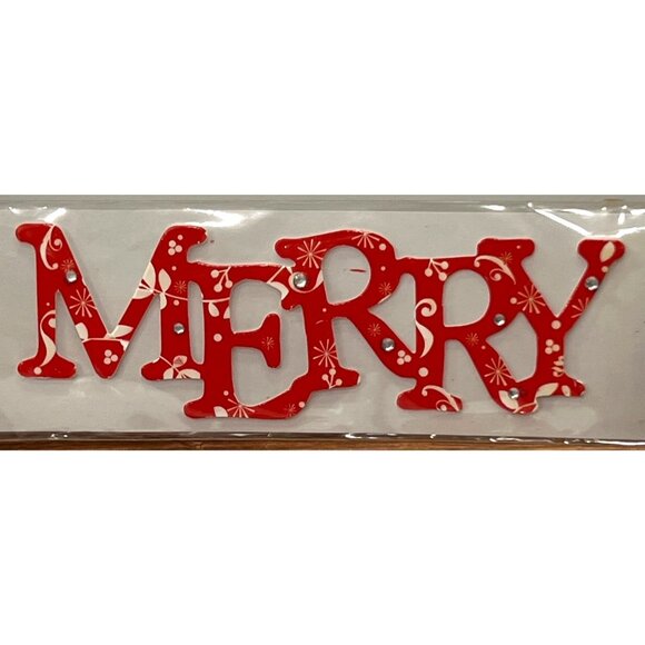 Merry Christmas Word Sticker Scrapbook Embellishment Me & My Big Ideas SE-128 - Picture 1 of 4